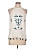 Blue Rain 100% Cotton Ivory Sleeveless Blouse Size L - photo 1