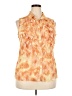 Ashley Stewart 100% Polyester Orange Sleeveless Blouse Size 2X Plus - photo 1