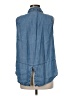 Signature 8 Blue Sleeveless Button-Down Shirt Size M - photo 2