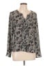 Candie's 100% Polyester Gray Long Sleeve Blouse Size L - photo 1