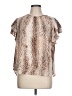 Cooper & Ella Animal Print Brown Short Sleeve Blouse Size Lg (3) - photo 1