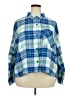 Old Navy 100% Cotton Plaid Blue Long Sleeve Button-Down Shirt Size 3X - photo 1
