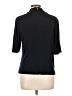 Halston Solid Black Short Sleeve Top Size L - photo 2