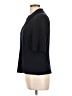 Halston Solid Black Short Sleeve Top Size L - photo 5