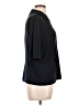Halston Solid Black Short Sleeve Top Size L - photo 4