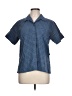 Kathmandu Houndstooth Blue Short Sleeve Blouse Size 12 - photo 1