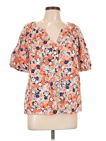 St. John's Bay Short Sleeve Blouse (view 1)