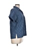 Kathmandu Houndstooth Blue Short Sleeve Blouse Size 12 - photo 4