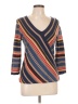 Chaps 100% Cotton Blue 3/4 Sleeve Top Size L - photo 1