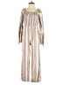 Jessica Simpson 100% Rayon Stripes Ivory Tan Jumpsuit Size L - photo 1