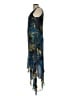 CDC Apparel 100% Polyester Tropical Blue Cocktail Dress Size 10 - photo 5