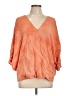 Democracy 100% Rayon Orange 3/4 Sleeve Blouse Size L - photo 1