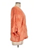 Democracy 100% Rayon Orange 3/4 Sleeve Blouse Size L - photo 4