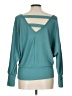 Just Be... Teal Long Sleeve Blouse Size L - photo 2