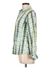 Indigo 100% Cotton Plaid Green Long Sleeve Button-Down Shirt Size L - photo 5