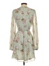 Express 100% Polyester Floral Green Casual Dress Size S - photo 2