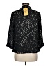 Coldwater Creek 100% Polyester Animal Print Black 3/4 Sleeve Blouse Size 8 - photo 2