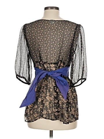 Odille 3/4 Sleeve Silk Top (view 2)