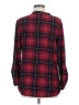 Feathers Plaid Burgundy Long Sleeve Blouse Size M - photo 2