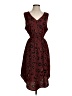 Unbranded 100% Polyester Animal Print Burgundy Casual Dress Size 5 - photo 1
