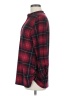 Feathers Plaid Burgundy Long Sleeve Blouse Size M - photo 5