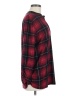 Feathers Plaid Burgundy Long Sleeve Blouse Size M - photo 4