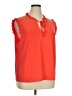 T Tahari Orange Sleeveless Blouse Size 1X - photo 1