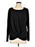 DKNY 100% Polyester Black Long Sleeve Top Size L - photo 1