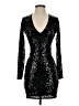 Express 100% Polyester Stars Black Cocktail Dress Size XS - photo 1
