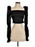 Nasty Gal Inc. 100% Polyester Black Long Sleeve Top Size 2 - photo 1