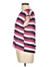 Tulle 100% Polyester Stripes Pink Short Sleeve Top Size L - photo 5