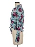 Dolled Up 100% Rayon Floral Teal Long Sleeve Blouse Size S - photo 5
