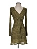 MNG 100% Polyester Animal Print Gold Casual Dress Size 4 - photo 1
