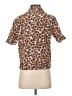Tucker Animal Print Brown Short Sleeve Blouse Size S - photo 2