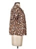 Tucker Animal Print Brown Short Sleeve Blouse Size S - photo 4