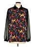 Forever 21 100% Polyester Floral Black Long Sleeve Blouse Size L - photo 1