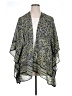 Catherines 100% Polyester Green Black Kimono Size 0X - 1X - photo 1