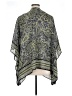Catherines 100% Polyester Green Black Kimono Size 0X - 1X - photo 2