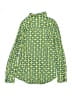Lesley Evers 100% Cotton Print Green Long Sleeve Button-Down Shirt Size XXS - photo 2
