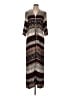 Unbranded Print Brown Casual Dress Size L (estimated) - photo 1