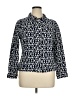 Christopher & Banks 100% Cotton Print Blue Jacket Size XL (petite) - photo 1