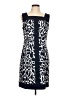 Connected Apparel Graphic Blue Cocktail Dress Size 12 - photo 1