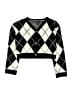 Art Class Argyle Black Cardigan Size 6 - 7 - photo 1
