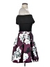 Betsy & Adam Floral Black Cocktail Dress Size 2 - photo 4