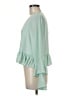 ASOS 100% Polyester Green 3/4 Sleeve Blouse Size 6 - photo 5