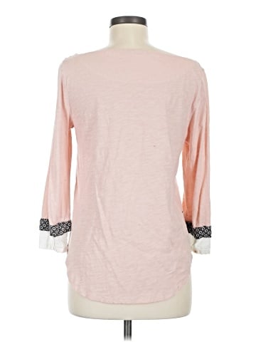 Little Yellow Button 3/4 Sleeve T-Shirt (view 2)