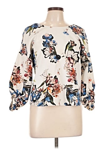 Zara Basic 3/4 Sleeve Blouse (view 1)
