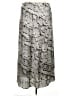 Ann Taylor 100% Polyester Animal Print Silver Casual Skirt Size XL - photo 2