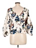 Zara Basic Ivory 3/4 Sleeve Blouse Size L - photo 2
