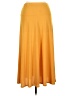 Ashley Blue Solid Yellow Casual Skirt Size L - photo 2